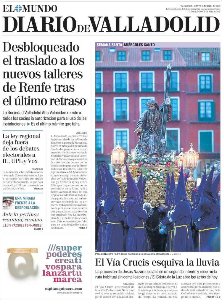 Portada de Diario de Valladolid (Espa&ntilde;a)