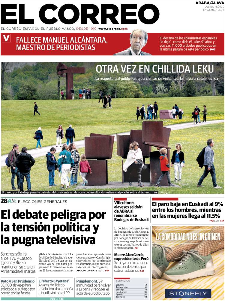 Portada de El Correo - Álava (Espa&ntilde;a)