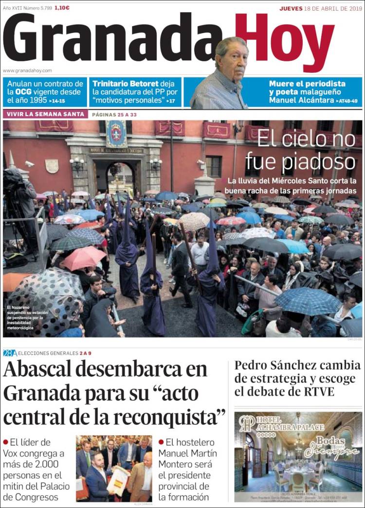 Portada de Granada Hoy (Espa&ntilde;a)
