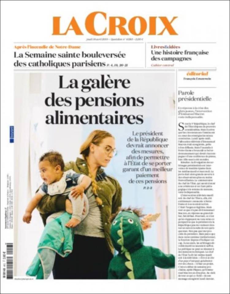 Portada de La Croix (Francia)