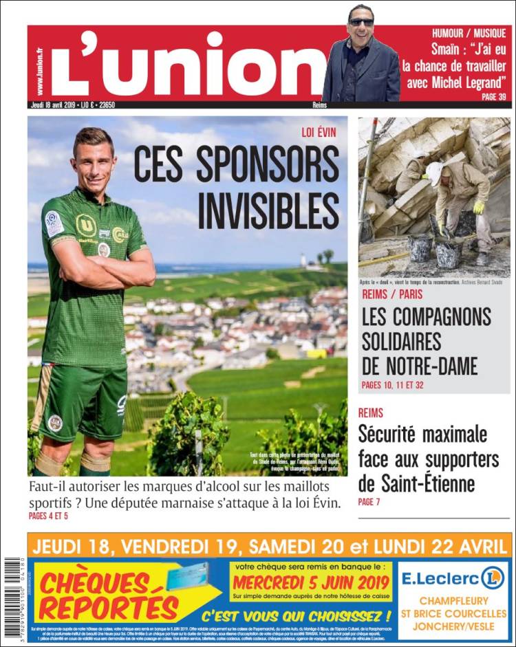 Portada de L'Union (Francia)