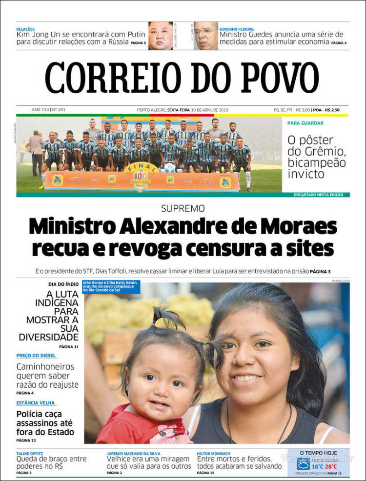 Portada de Correio Do Povo (Brasil)