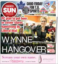 Portada de The Toronto Sun (Canadá)