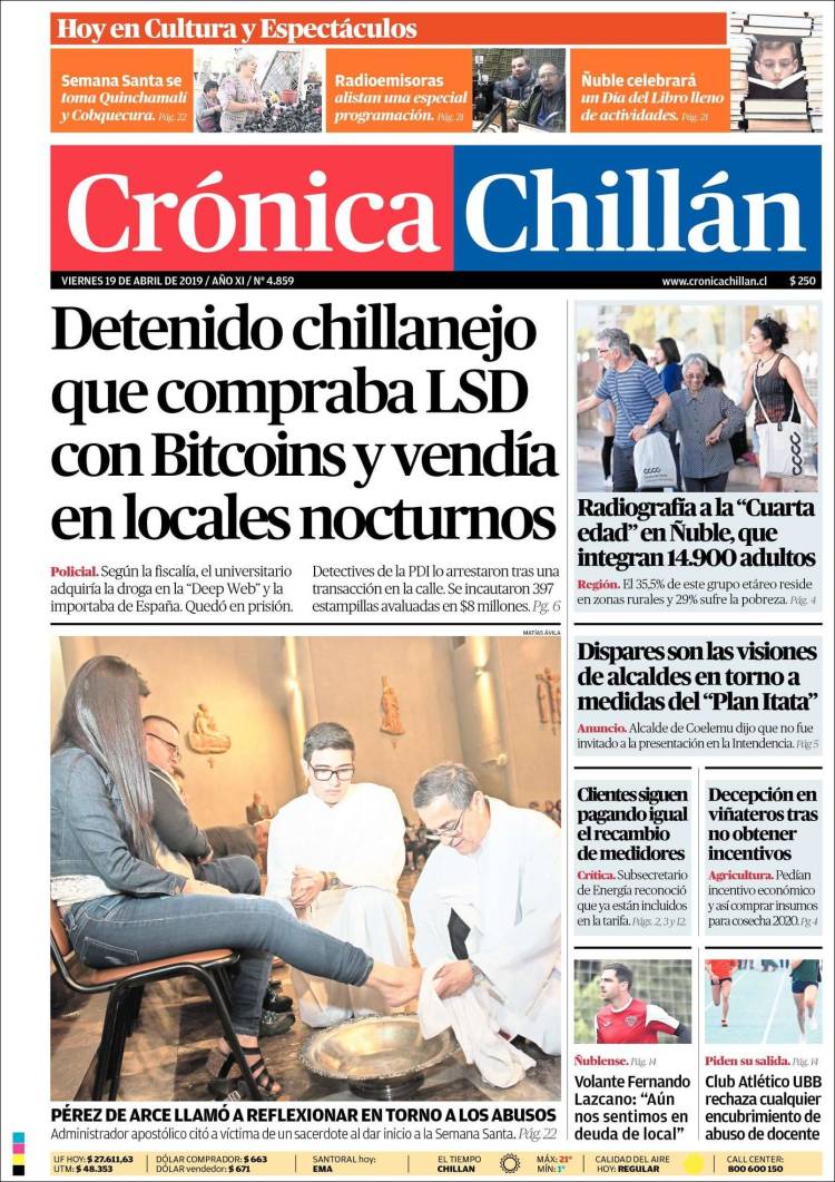 Portada de Crónica Chillán (Chile)