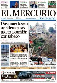 Portada de Mercurio de Valparaiso (Chile)