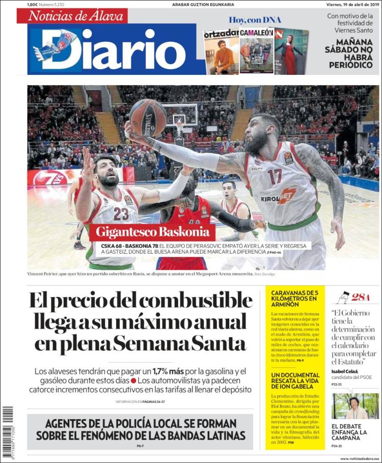 Portada de Noticias de Álava (Spain)
