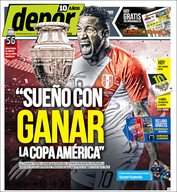 Portada de Depor (Per&uacute;)