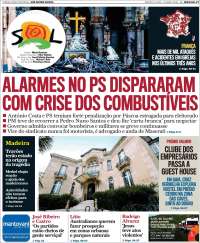 Portada de Jornal Sol (Portugal)