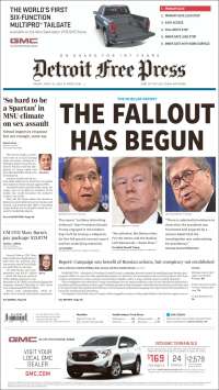 Portada de Detroit Free Press (USA)