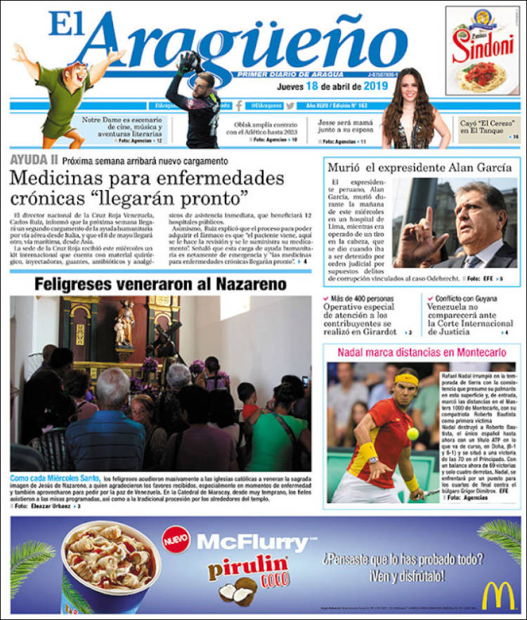 Portada de El Aragüeño (Venezuela)
