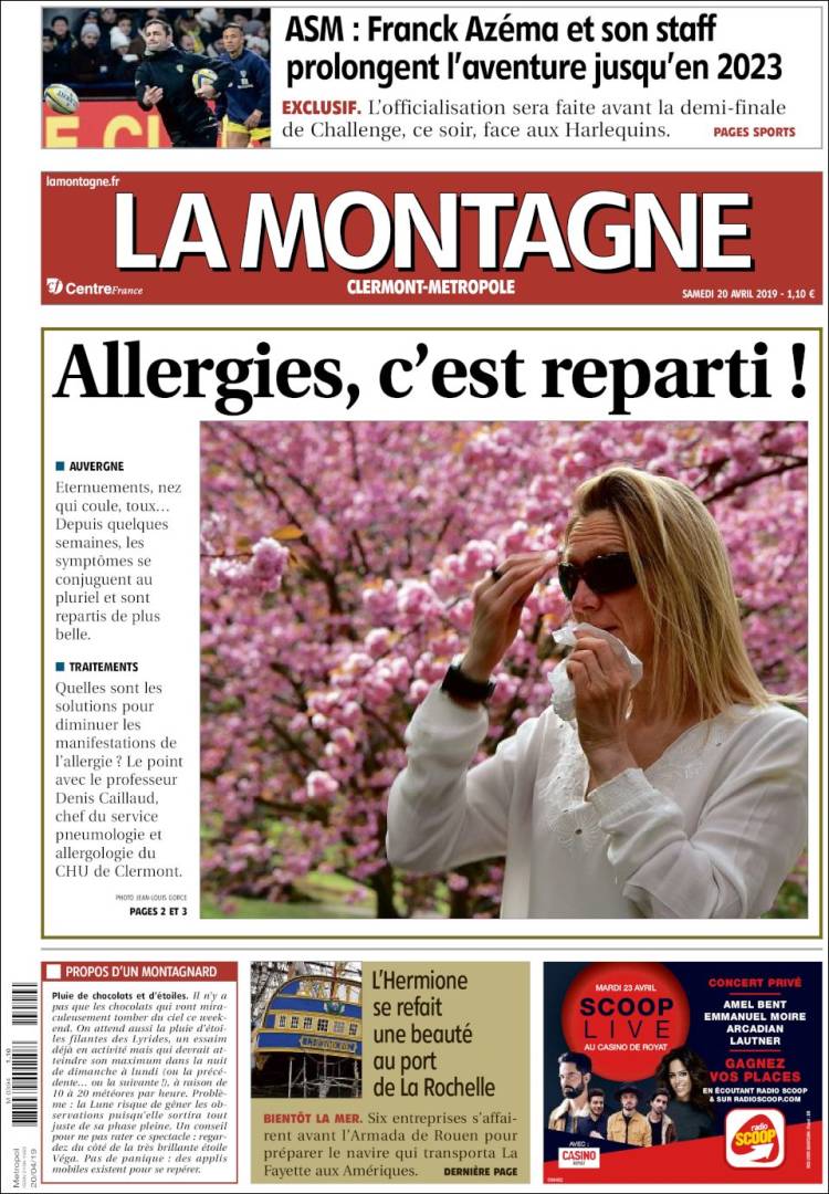Portada de La Montagne (Francia)