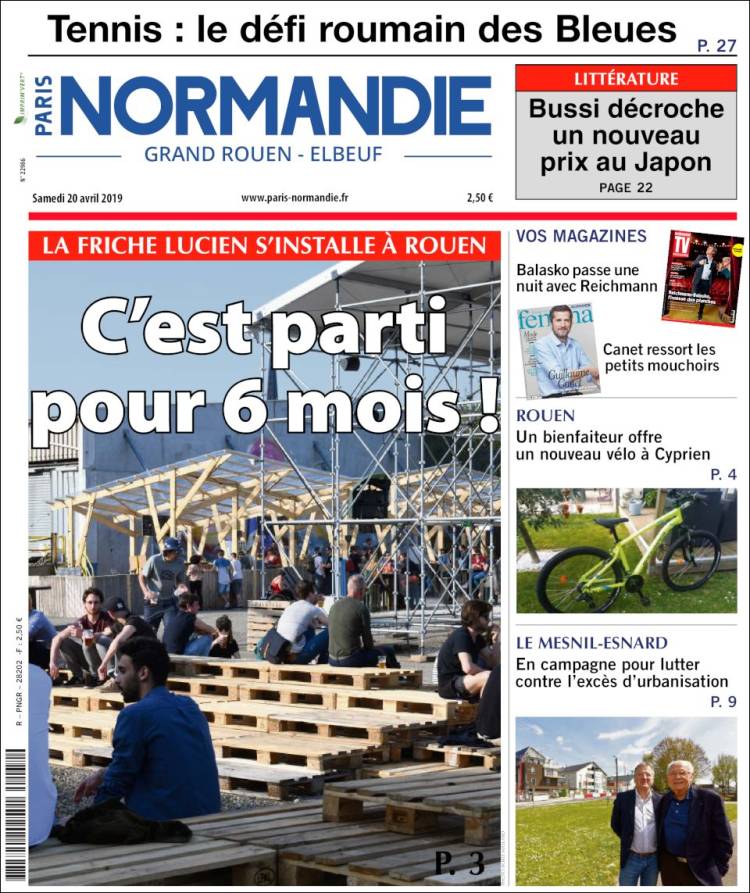 Portada de Paris Normandie (Francia)