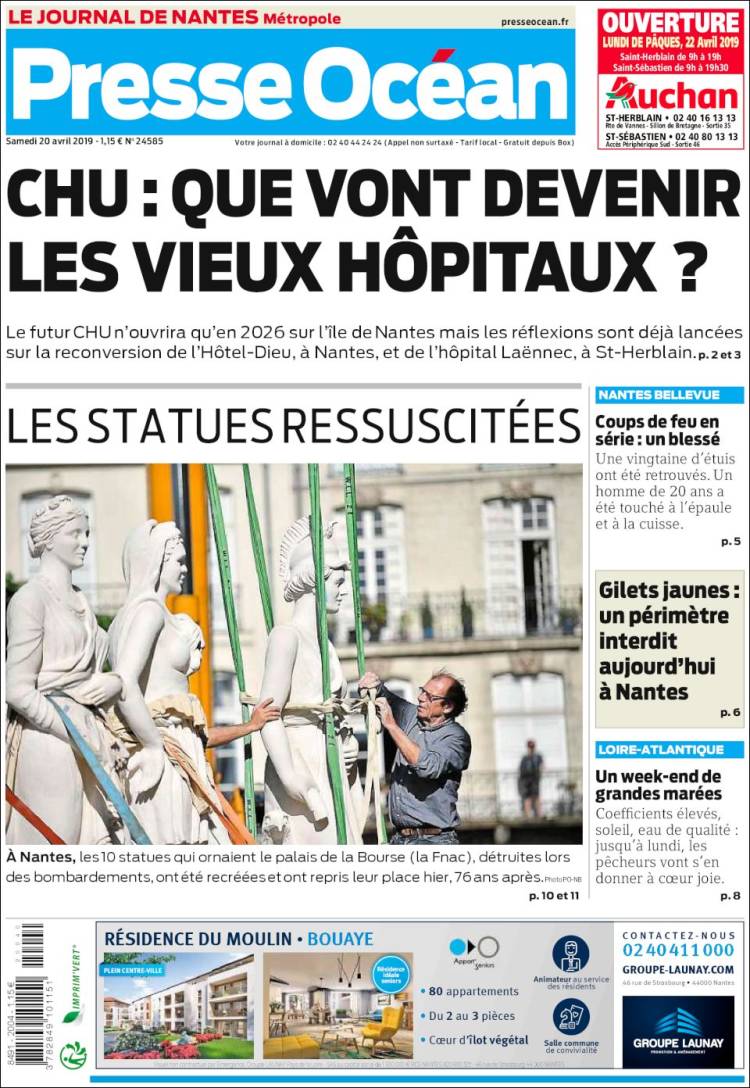 Portada de Presse Ocean (Francia)