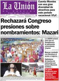 Portada de La Unión de Morelos (México)