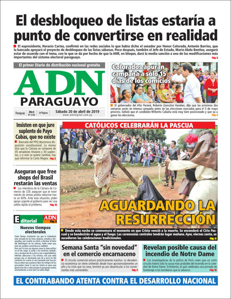 Portada de ADN Paraguayo (Paraguay)