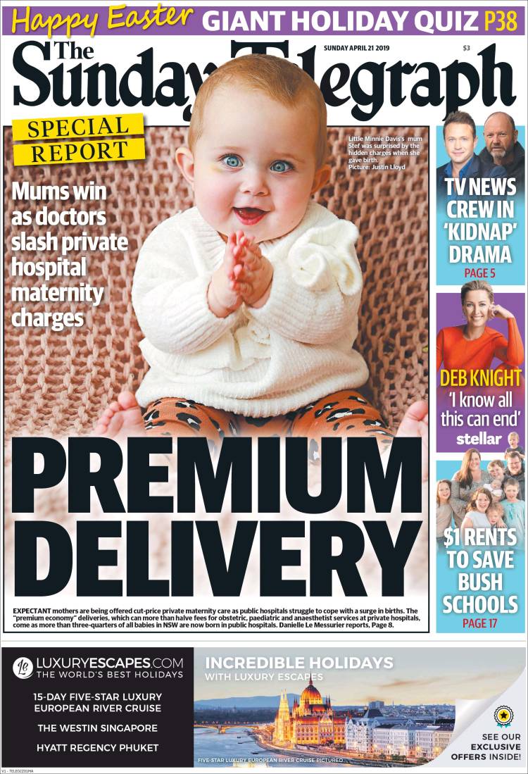 Portada de The Daily Telegraph (Australia)