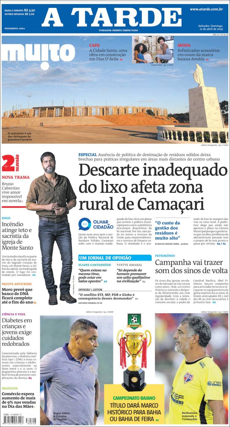 Portada de Diário A Tarde (Brasil)