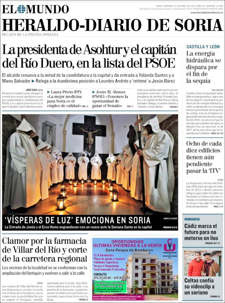 Portada de Diario de Soria (Espa&ntilde;a)