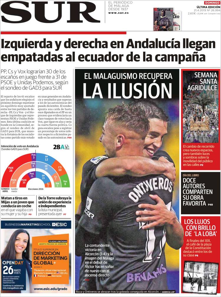 Portada de Diario el Sur (Espa&ntilde;a)