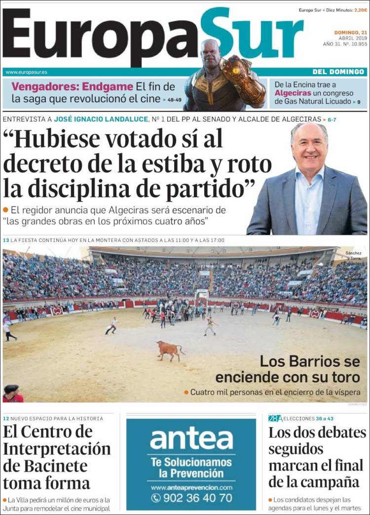 Portada de Europa Sur (Espa&ntilde;a)