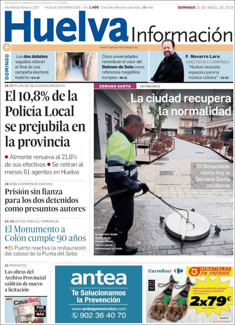 Portada de Huelva Información (Espa&ntilde;a)
