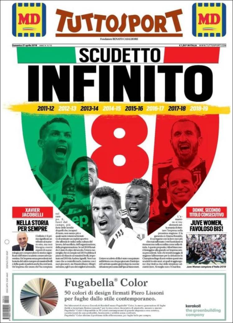 Portada de Tuttosport (Italia)