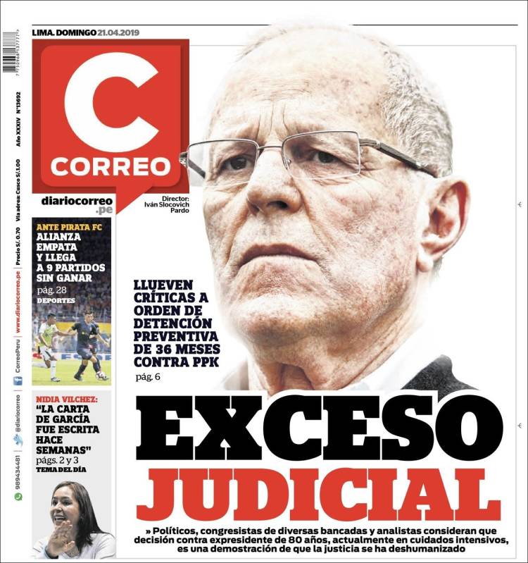 Portada de Diario Correo (Per&uacute;)