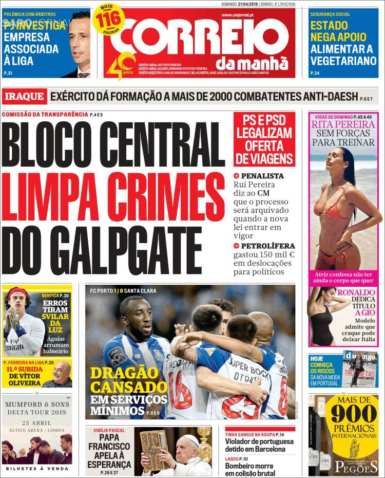 Portada de Correio da Manhã (Portugal)