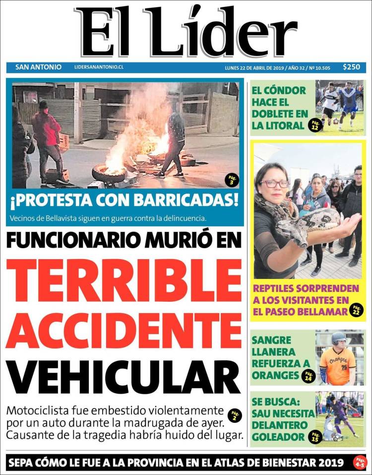 Portada de Lider de San Antonio (Chile)