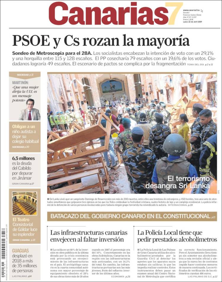 Portada de Canarias 7 - Lanzarote (Espa&ntilde;a)