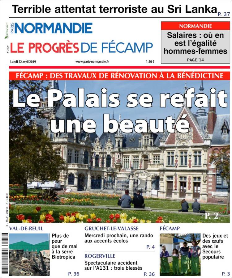 Portada de Progres de Fecamp (Francia)