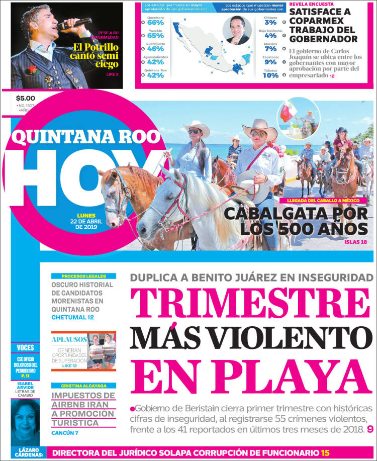 Portada de Quintana Roo HOY (Mexico)