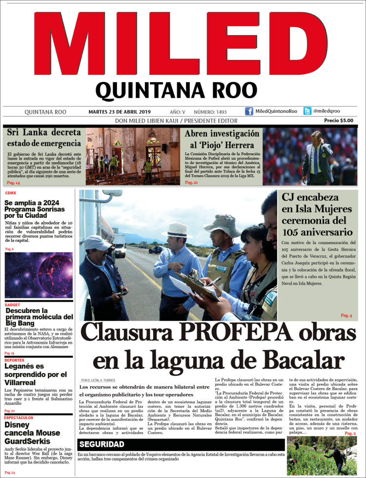 Portada de Miled - Quintana Roo (M&eacute;xico)