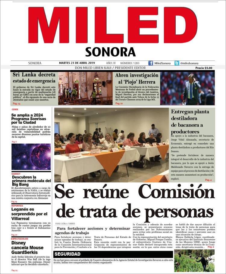 Portada de Miled - Sonora (M&eacute;xico)