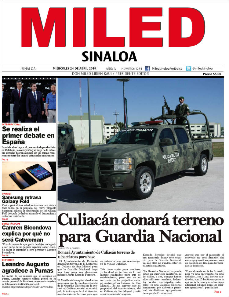 Portada de Miled - Sinaloa (México)