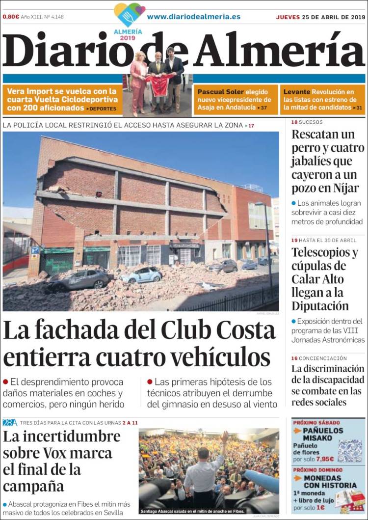 Portada de Diario de Almería (Espa&ntilde;a)