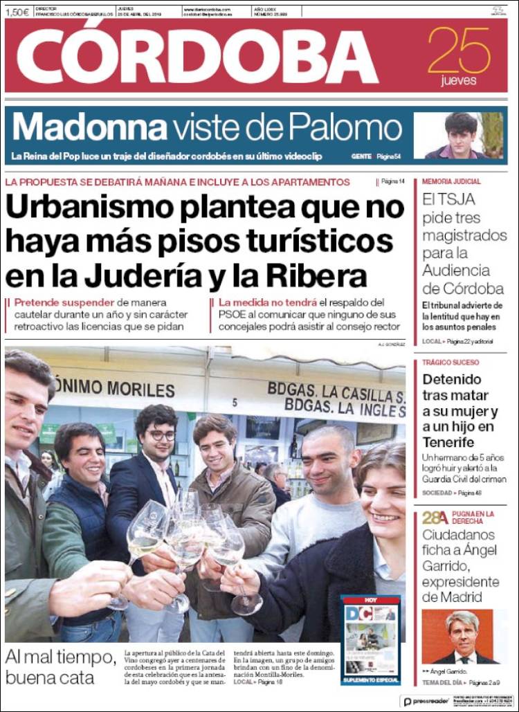 Portada de Diario de Córdoba (Espa&ntilde;a)