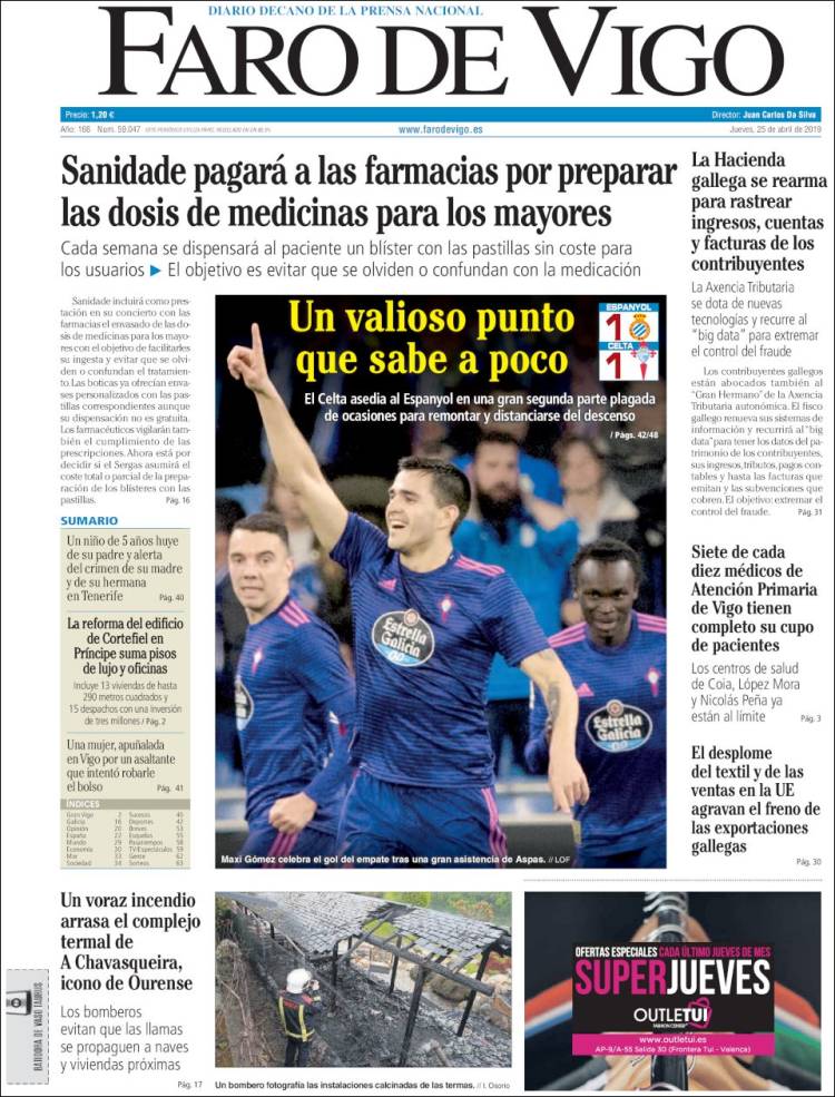 Portada de Faro de Vigo (Espa&ntilde;a)