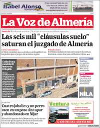 Portada de La Voz de Almería (Espa&ntilde;a)