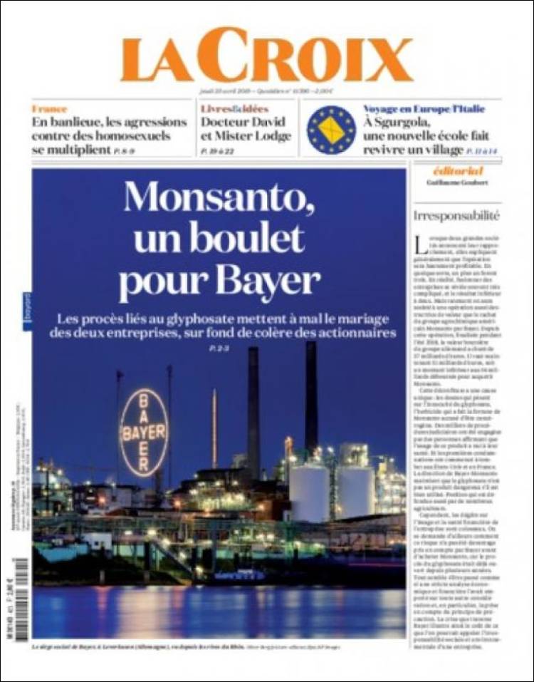 Portada de La Croix (Francia)