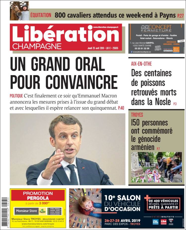 Portada de Libération Champagne (Francia)