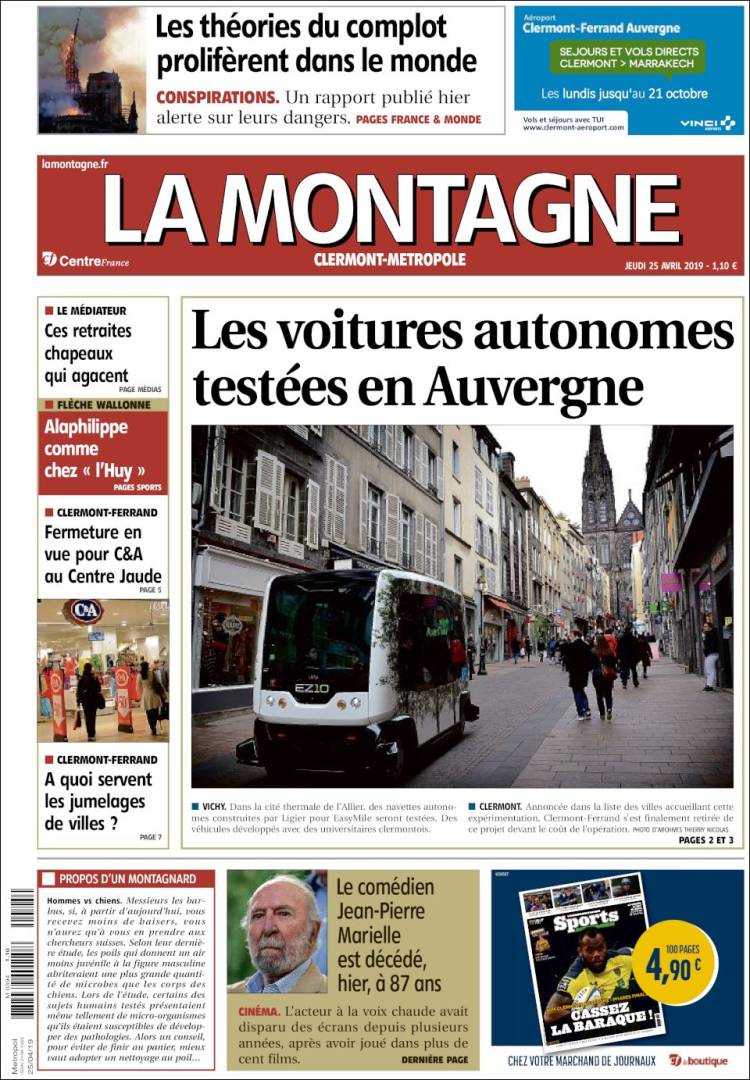 Portada de La Montagne (Francia)