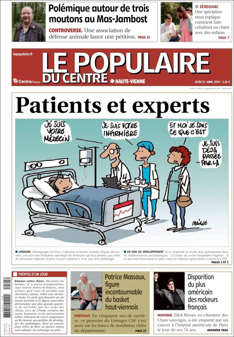Portada de Le Populaire du Centre (Francia)