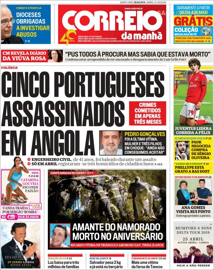 Portada de Correio da Manhã (Portugal)