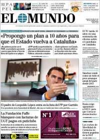 Portada de El Mundo (España)