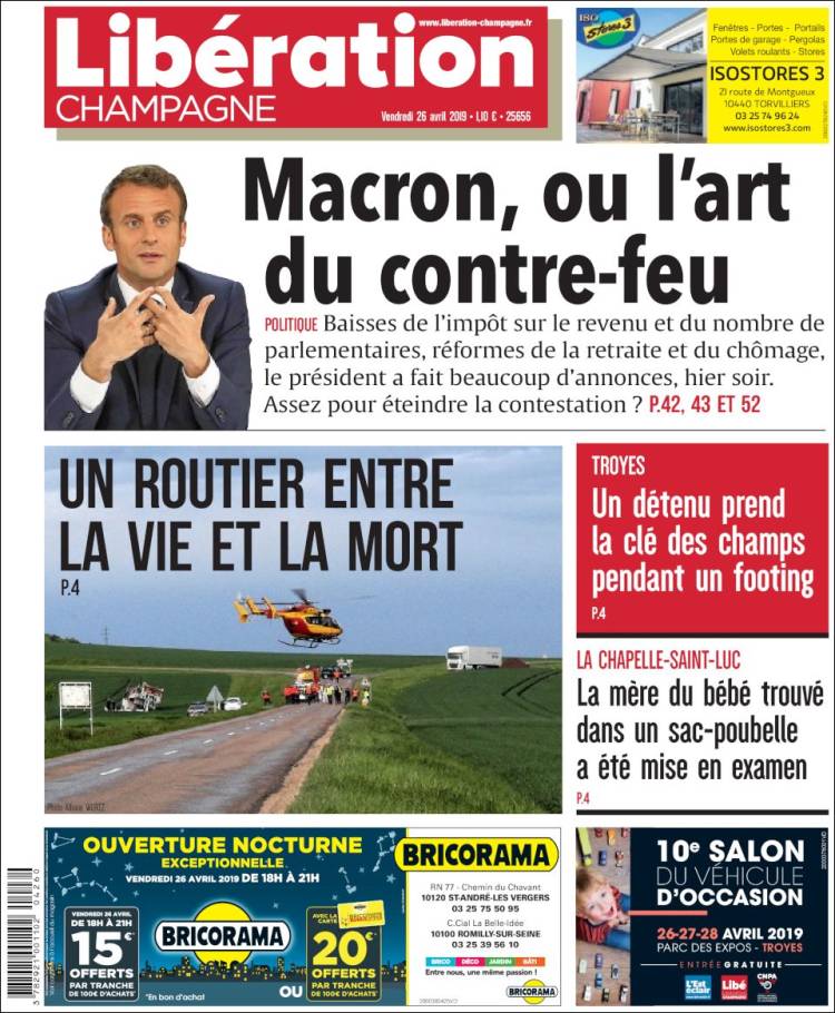 Portada de Libération Champagne (Francia)