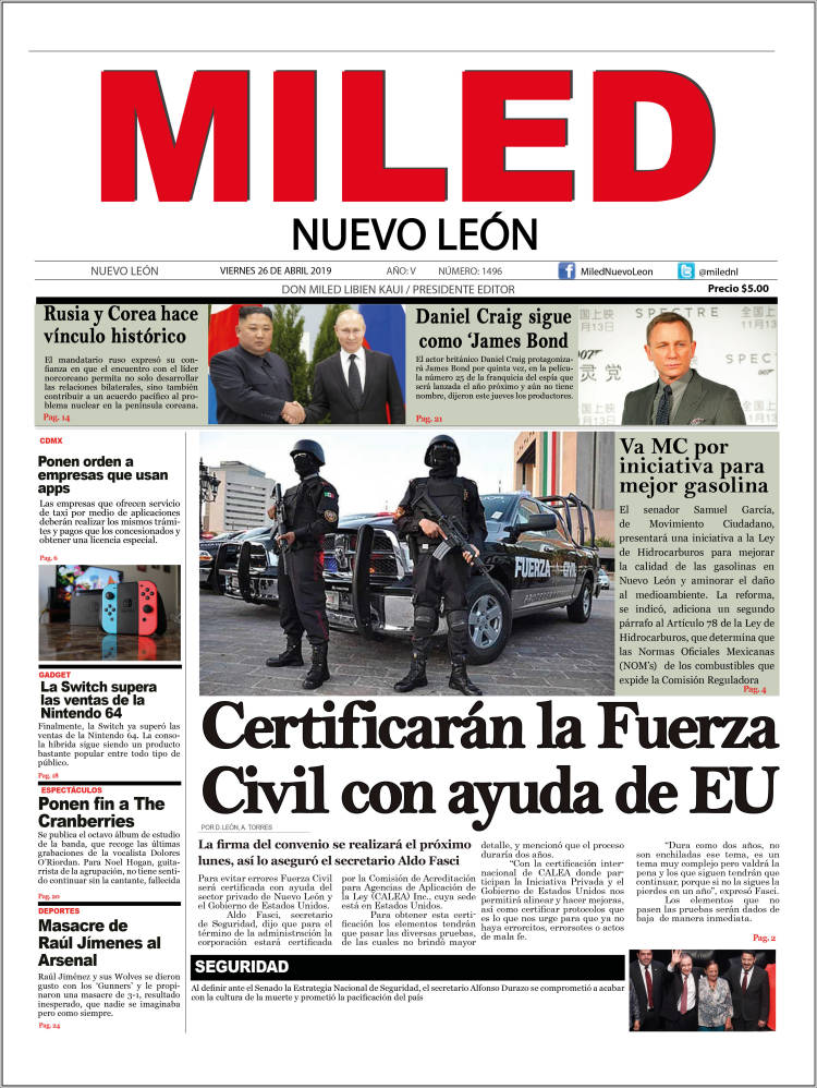 Portada de Miled - Nuevo León (México)