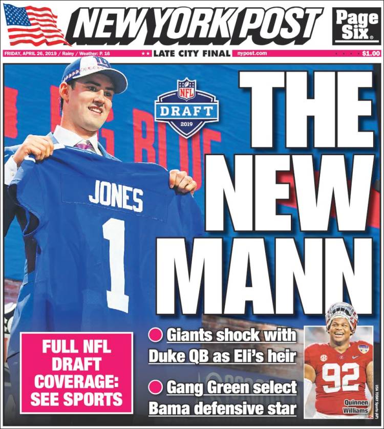 Portada de New York Post (USA)