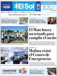 Portada de Diario El Sol (Argentina)