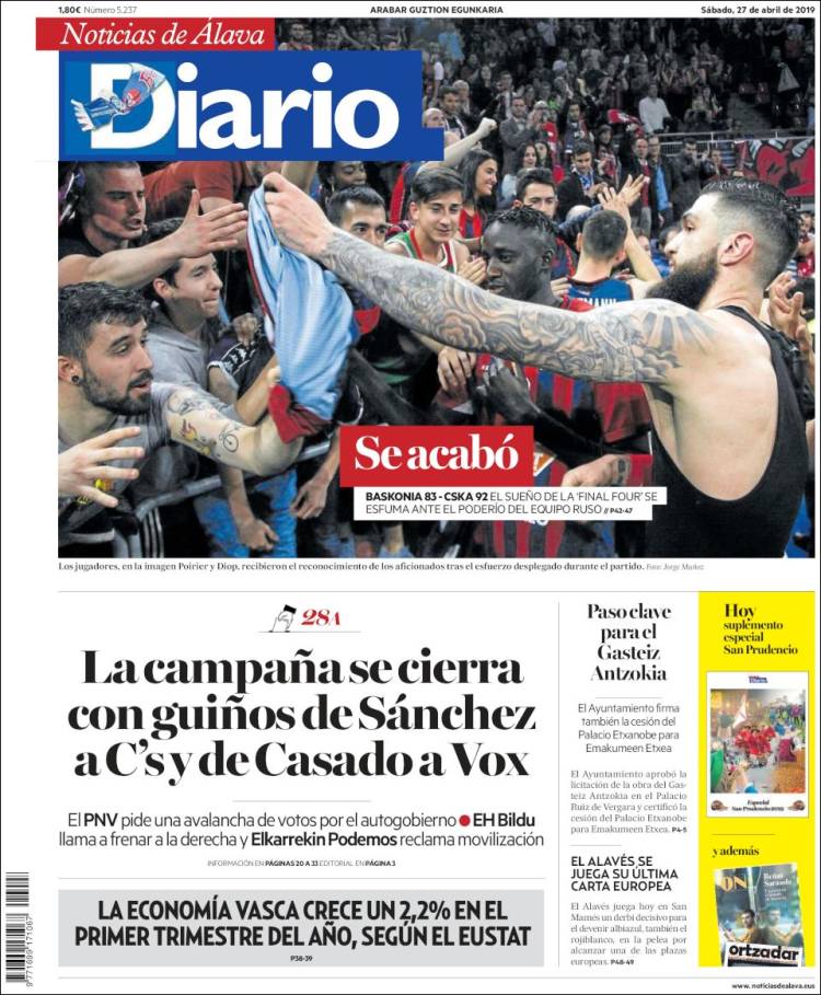 Portada de Noticias de Álava (España)